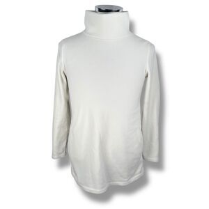 Dudley Stephens Cobble Hill Turtleneck Fleece Sweater Women's‎ Medium White